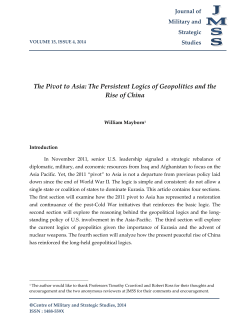 The Pivot to Asia: The Persistent Logics of Geopolitics and the Rise
