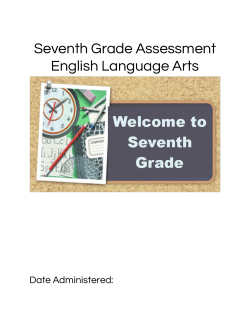 Seventh Grade Assessment English Language