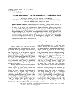 Comparative Evaluation of Phone Duration Models for Greek