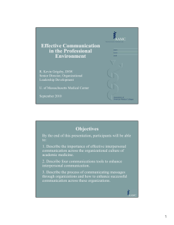 Effective Communication in the Professional Environment