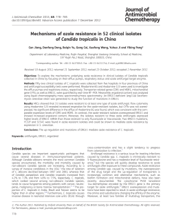 Mechanisms of azole resistance in 52 clinical