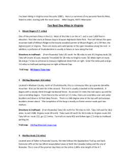 Ten Best Day Hikes in Virginia - Roanoke Appalachian Trail Club