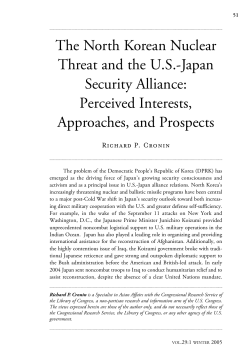 The North Korean Nuclear Threat and the U.S.