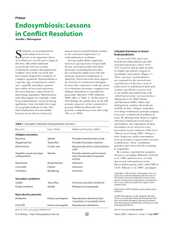 Endosymbiosis: Lessons in Conflict Resolution