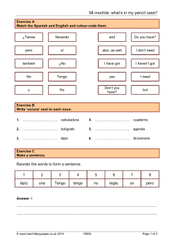 Mi mochila: what`s in my pencil case?