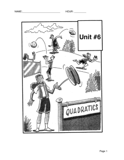 unit6 quadratics packet