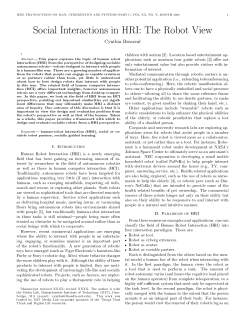 Social Interactions in HRI: The Robot View