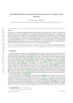 Generalized Darboux transformation and localized waves in