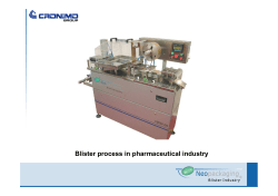 Blister process in pharmaceutical industry