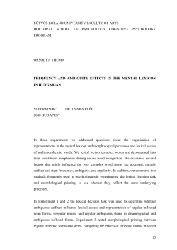 e&ouml;tv&ouml;s lor&aacute;nd university faculty of arts doctoral school of psychology