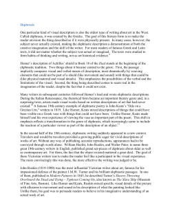 Writing about Art: Ekphrasis