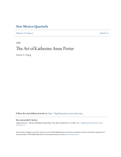 The Art of Katherine Anne Porter
