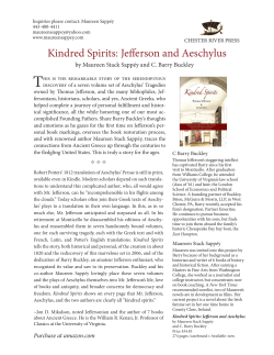 Kindred Spirits: Jefferson and Aeschylus