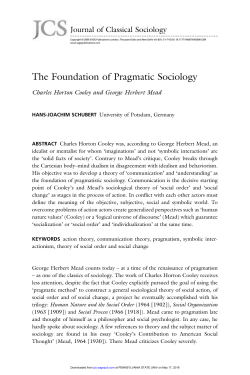 The Foundation of Pragmatic Sociology