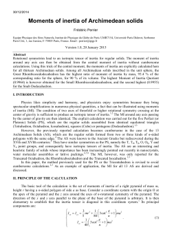 Moments of inertia of Archimedean solids