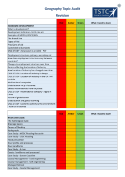Geography Student Topic Audit