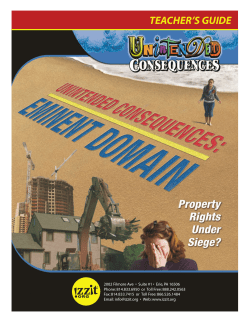 Unintended Consequences: Eminent Domain
