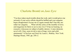 Charlotte Bront&euml; on Jane Eyre