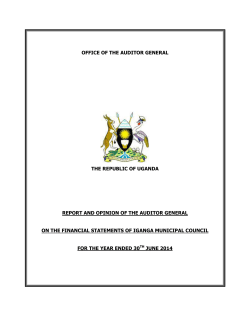 office of the auditor general the republic of uganda report and