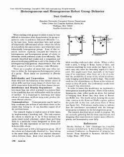1996-Heterogeneous and Homogeneous Robot Group Behavior