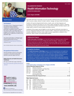 COLLABORATIVE PROGRAM Health Information Technology