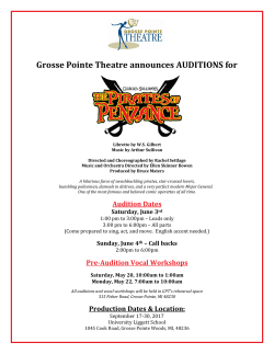 The Pirates of Penzance Audition Notice