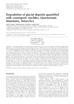 Degradation of glacial deposits quantified with cosmogenic nuclides