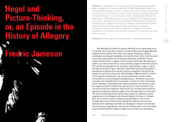 Hegel and Picture-Thinking, or, an Episode in the History of Allegory