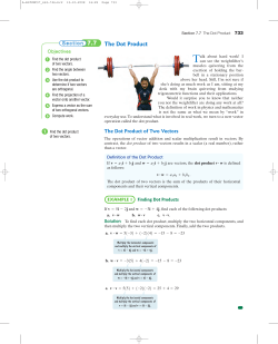 7.7 - The Dot Product