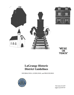 LaGrange Historic District Guidelines