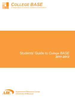 Students` Guide to the College BASE
