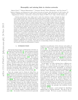 Homophily and missing links in citation networks