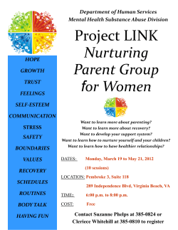 Project LINK Nurturing Parent Group for Women