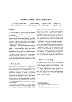 Aircraft Ground Traffic Optimization