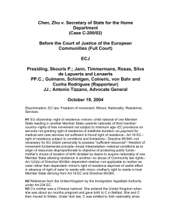 Chen, Zhu v. Secretary of State for the Home Department (Case C