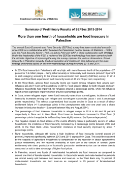 More than one fourth of households are food insecure in