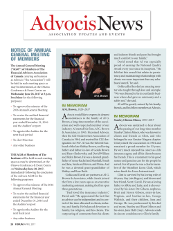 notice of annual general meeting of members