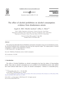 The effect of alcohol prohibition on alcohol consumption