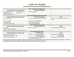Grade 6 Core Reading - Volusia County Schools