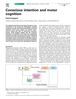 Haggard (2005) Conscious intention and motor - Mark Wexler