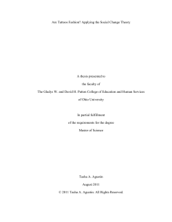 Are Tattoos Fashion? Applying the Social Change Theory A thesis