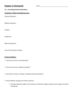 Chapter 11 Homework
