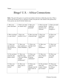 Bingo! US - Africa Connections