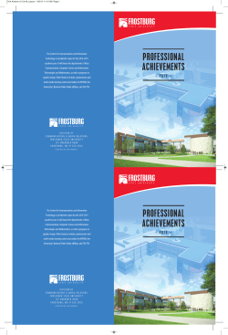 professional achievements - Frostburg State University
