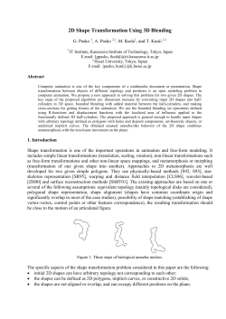 2D Shape Transformation Using 3D Blending