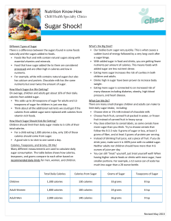 Sugar Shock! - Child Health Specialty Clinics