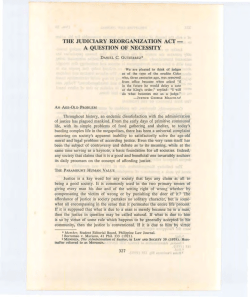 Daniel C. Gutierrez - The Judiciary reorganization act