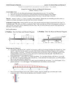 Shear and Moment Diagrams
