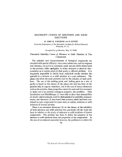 Theoretical Solubility Curves of Mixtures or Solid