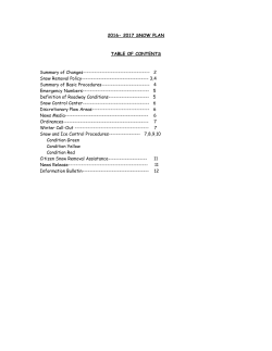 Snow Plan - City of Coeur d`Alene